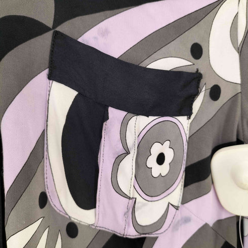 エミリオプッチ EMILIO PUCCI 00s MADE IN ITALY FIRENZE 総柄レーヨンシルク ワンピース レディース EUR:38