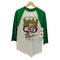 90-00S メキシコ製 AUGUSTA SPORTSWEARボディ 団体プリント JingleBell Run ラグランスリーブ カットソー メンズ import:M