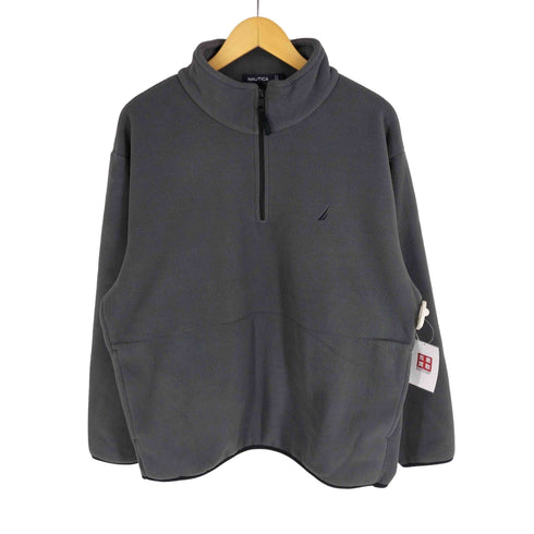 ノーティカ NAUTICA ロゴ刺繍 ハーフジップ フリースプルオーバー メンズ import:XL
