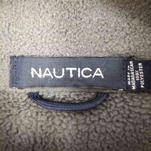 ノーティカ NAUTICA ロゴ刺繍 ハーフジップ フリースプルオーバー メンズ import:XL