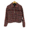 ザラ ZARA ツイード ミックスカラー フリンジ 金ボタン クロップドジャケット 短丈 レディース import:S