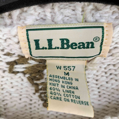 エルエルビーン L.L.Bean ボタニカル柄 コットンリネンニット メンズ import:M
