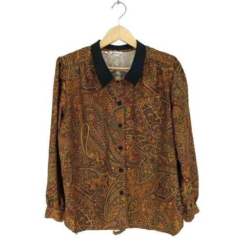 ペイズリー柄シャツジャケット レディース 11R