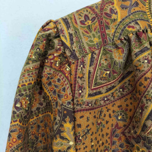 ペイズリー柄シャツジャケット レディース 11R