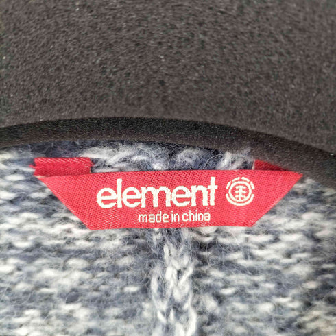 エレメント ELEMENT アクリルモヘア ウエストベルト ショールカラー ダブルボタンカーディガン レディース import:M