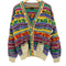 クージー COOGI オーストラリア製 PURE NEW WOOL 民族柄 ニット カーディガン メンズ import:L