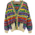 クージー COOGI オーストラリア製 PURE NEW WOOL 民族柄 ニット カーディガン メンズ import:L