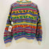 クージー COOGI オーストラリア製 PURE NEW WOOL 民族柄 ニット カーディガン メンズ import:L
