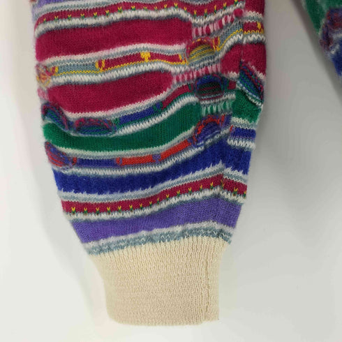 クージー COOGI オーストラリア製 PURE NEW WOOL 民族柄 ニット カーディガン メンズ import:L