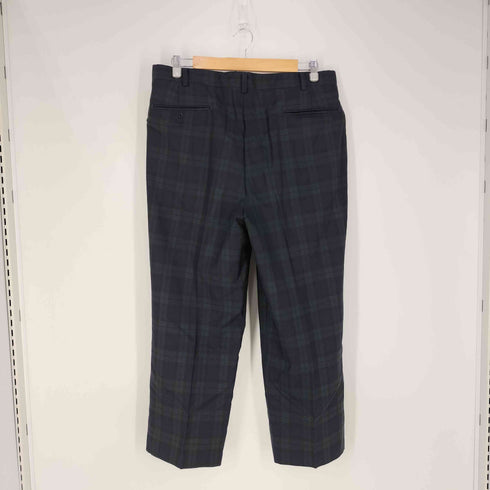 ハガークロージング HAGGAR チェック 2タック ウールスラックス メンズ 85