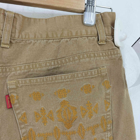 インディアンモーターサイクル INDIAN MOTORCYCLE オルテガ刺繍 カットオフ チノパンツ メンズ 32inch