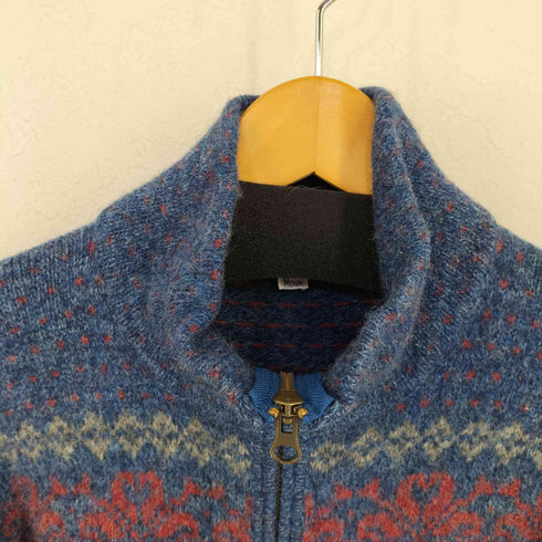 CAMPUS PORTLAND LIFE バーズアイxノルディック ジップアップウールニット レディース import:M