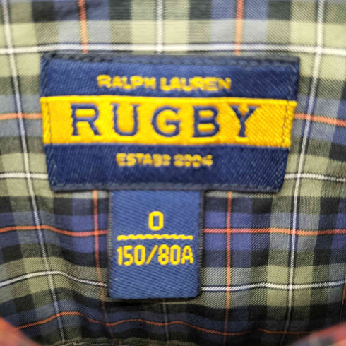 ラグビーラルフローレン Rugby Ralph Lauren チェック柄切替 フリルシャツ レディース 0