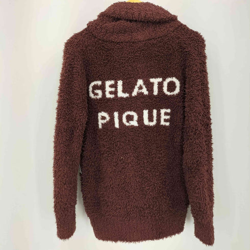 ジェラートピケ gelato pique ロゴジャガードショールカーディガン レディース FREE