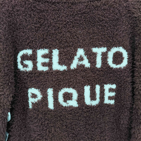 ジェラートピケ gelato pique ロゴジャガードショールカーディガン レディース FREE