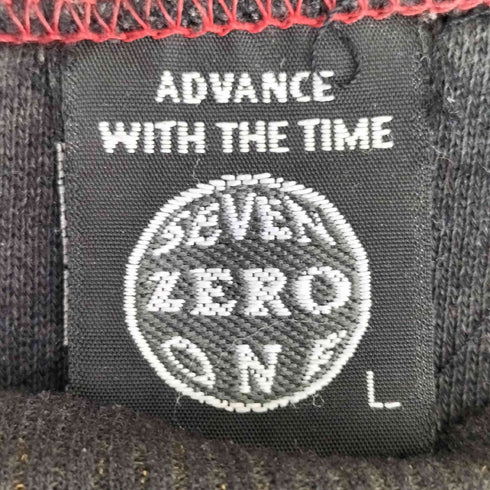 SEVEN ZERO ONE 00s Y2K クラックプリント スカル クルーネックスウェット メンズ JPN:L