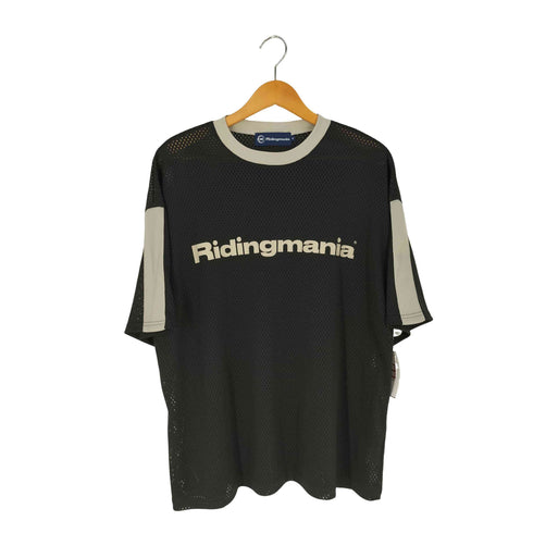 Ridingmania ロゴプリント 袖ライン メッシュTシャツ メンズ JPN:M