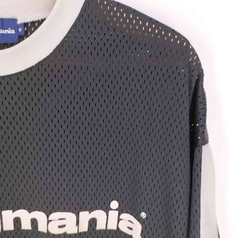 Ridingmania ロゴプリント 袖ライン メッシュTシャツ メンズ JPN:M