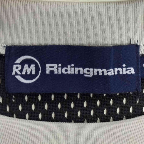 Ridingmania ロゴプリント 袖ライン メッシュTシャツ メンズ JPN:M