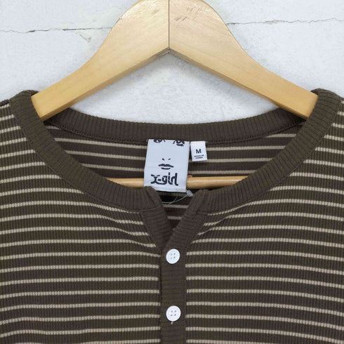 エックスガール X-girl 24SS STRIPED FITTED TOP レディース JPN:M