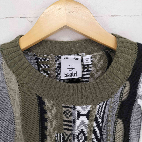 エックスガール X-girl 23AW JACQUARD KNIT TOP メンズ ONE SIZE
