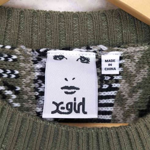 エックスガール X-girl 23AW JACQUARD KNIT TOP メンズ ONE SIZE