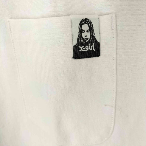 エックスガール X-girl 24SS REVERSE WEAVE® PIGMENT DYED POCKET S/S TEE レディース JPN:M