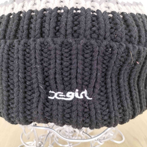 エックスガール X-girl 23AW CONTRAST STRIPE KNIT CAP レディース ONE SIZE