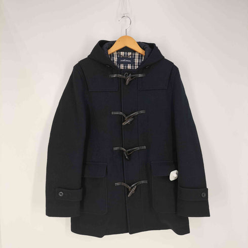 ニューヨーカー NEWYORKER 裏地チェック フーデッド ウールダッフルコート メンズ JPN:M