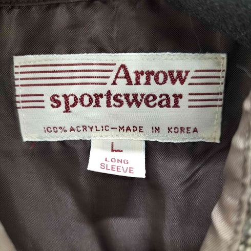 アロースポーツ ARROW SPORT 80S マドラスチェックL/S ウールシャツ フラップポケット メンズ import:L