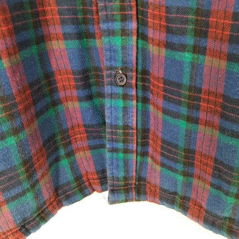 ヴァンヒューゼン VAN HEUSEN ネルシャツジャケット 裏地キルティング メンズ import:L