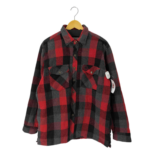 GAUPA ブロックチェックウールシャツジャケット スナップボタン メンズ import:L