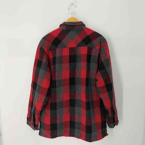 GAUPA ブロックチェックウールシャツジャケット スナップボタン メンズ import:L