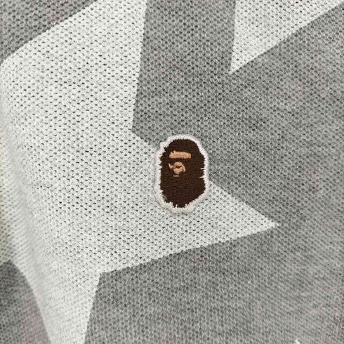 アベイシングエイプ A BATHING APE BAPE STA 柄 鹿の子地ポロシャツ メンズ JPN:S