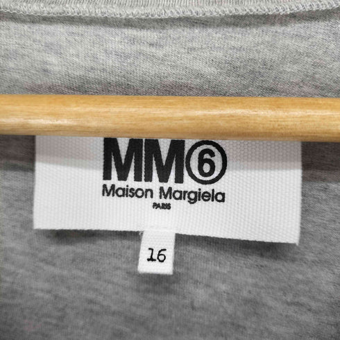 エムエムシックスメゾンマルジェラ MM6 Maison Margiela 22SS 切替ロゴプリントロングTシャツ レディース 16