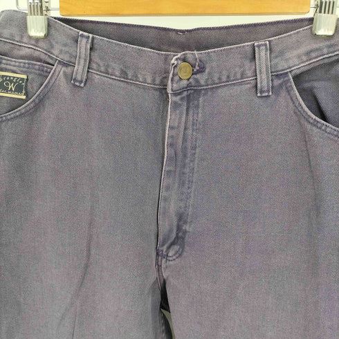 ラングラー Wrangler for women USA製 ジップフライ カラー デニムパンツ パープル ユニセックス レディース 34×30
