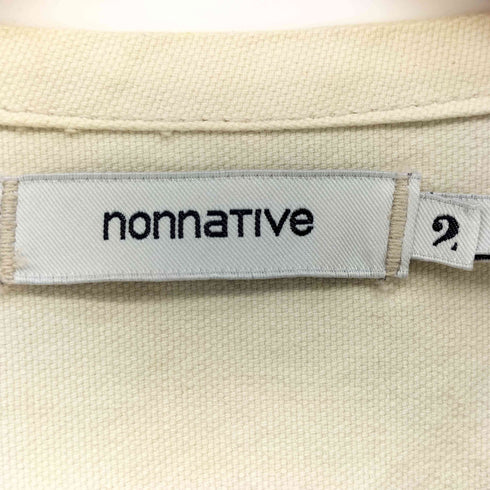 ノンネイティブ nonnative WORKER JACKET C/P OXFORD STRETCH VW OVERDYED フルジップ ノーカラー ジャケット メンズ JPN:2