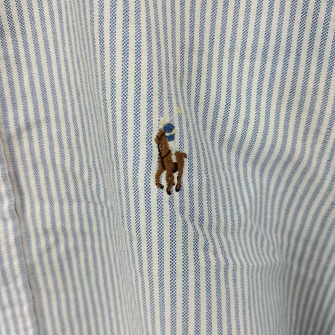 ラルフローレン RALPH LAUREN スモールポニー刺繍ストライプBDシャツ メンズ import:XS