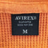 アヴィレックス AVIREX ロゴプリント Vネック ワッフル生地 ロングスリーブTシャツ メンズ import:M