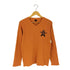 アヴィレックス AVIREX ロゴプリント Vネック ワッフル生地 ロングスリーブTシャツ メンズ import:M