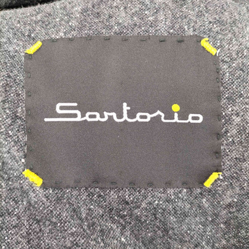 セットアップ Sartorio ウールシルク混 霜降り 3B テーラードジャケット スラックス メンズ EUR:44
