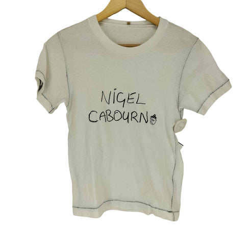 ナイジェルケーボン NIGEL CABOURN フロントロゴイラストデザインクルーネックTシャツ レディース US:6