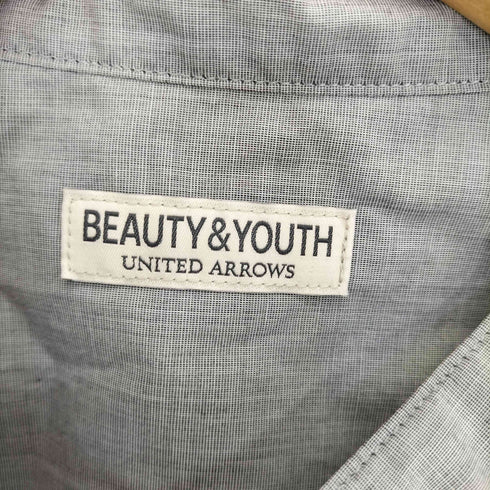 ビューティーアンドユースユナイテッドアローズ BEAUTY & YOUTH UNITED ARROWS バンドカラー スクエア ショートスリーブ シャツ メンズ JPN:M