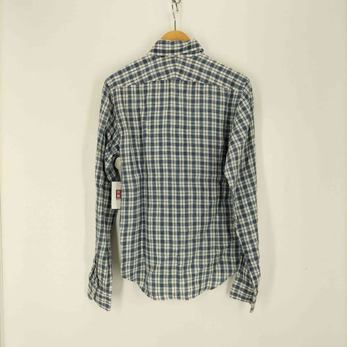 ユナイテッドアローズグリーンレーベルリラクシング UNITED ARROWS green label relaxing フレンチリネン チェックシャツ ボタンダウン メンズ JPN:M