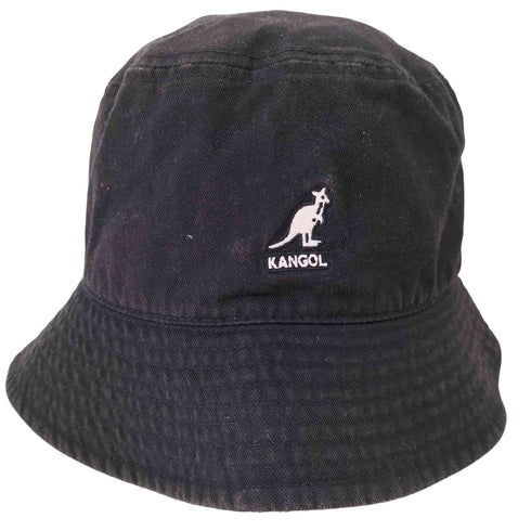 カンゴール KANGOL WASHED BUCKET HAT BLACK コットンバケットハット メンズ JPN:L