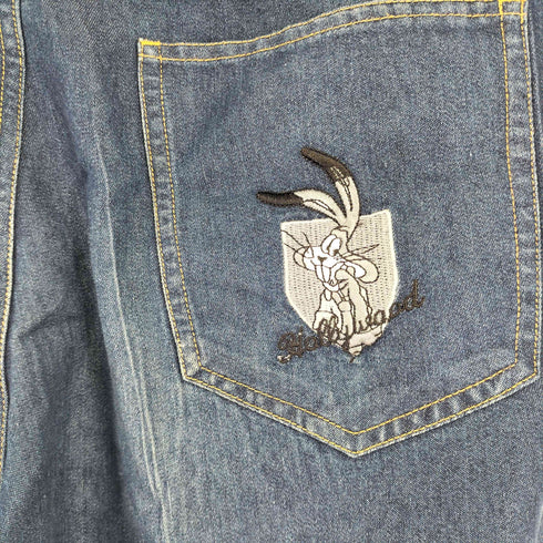 rocky rabbit バック刺繍2タックデニムスラックスパンツ メンズ 85