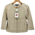CLASSY ラムレザー ノーカラー ジップアップジャケット レディース JPN:M