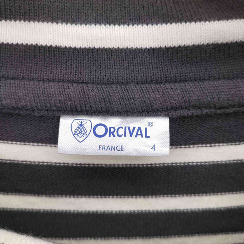 オーチバル ORCIVAL 20AW ボーダー ハーフジッププルオーバー メンズ JPN:4