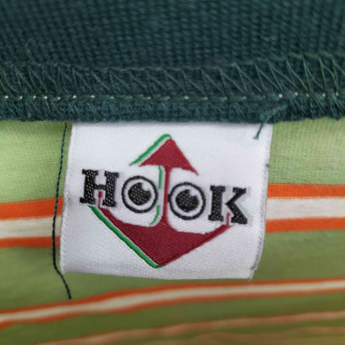 フック HOOK フロント刺繍 L/S ボーダーTシャツ メンズ