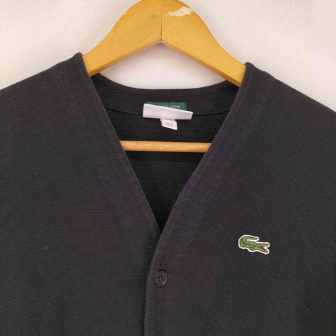 ラコステ LACOSTE ロゴワッペン 鹿の子カーディガン レディース US S